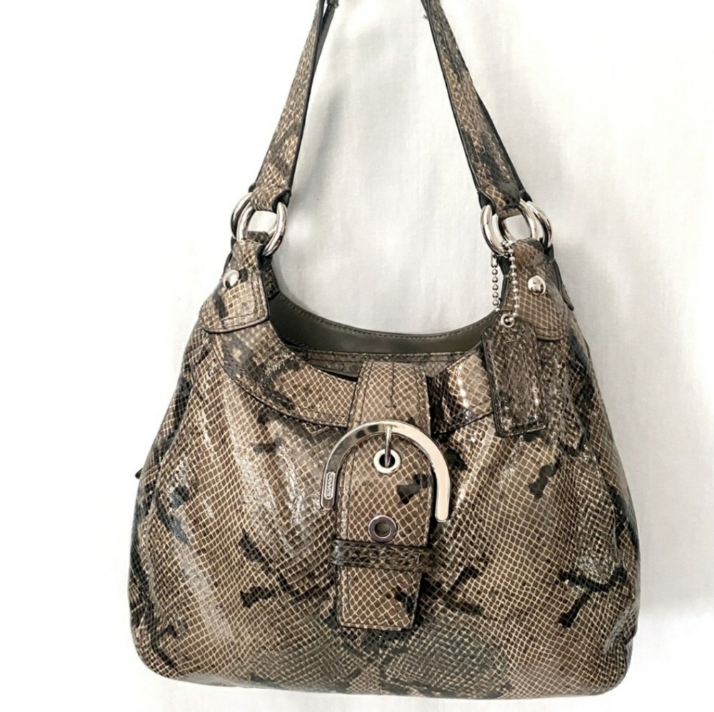 RARE!! Coach Python Print Soho Shoulder Bag